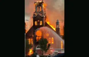 Fire destroys St. Jean Baptiste parish, Morinville, Alberta St. Jean Baptiste Catholic Church